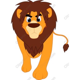 Playful Cartoon Lion