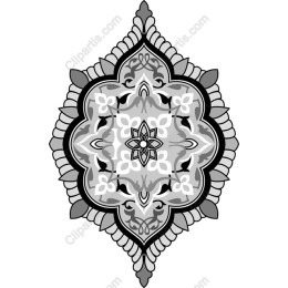 Mandala Floral in Black and White