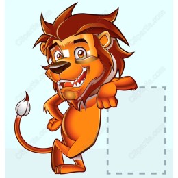 Playful Cartoon Lion