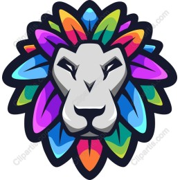 Vibrant Lion Head