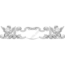 Elegant Vintage Angel Decorative Border