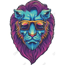 Vibrant Lion in Sunglasses