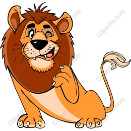 Charming Cartoon Lion