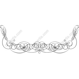 Elegant Swirling Birds Border