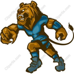 Fierce Athletic Lion Character