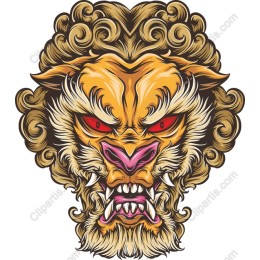 Fierce Lion Head