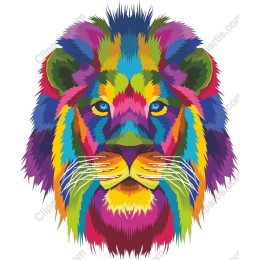 Colorful Lion Head