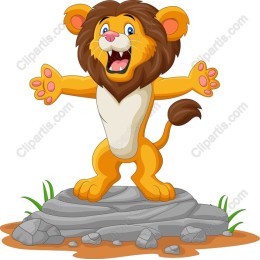 Cheerful Cartoon Lion