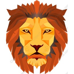 Geometric Lion Head