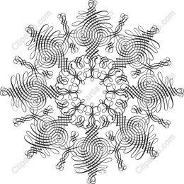 Intricate Black and White Snowflake