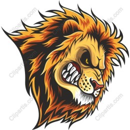 Fierce Lion Head