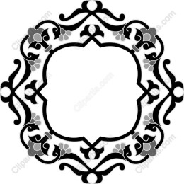 Elegant Black Floral Decorative Frame