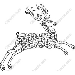 Intricate Leaping Reindeer