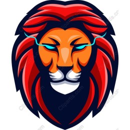 Vibrant Lion Head