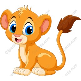 Charming Cartoon Lion Cub