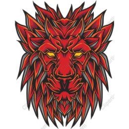 Fierce Lion Head