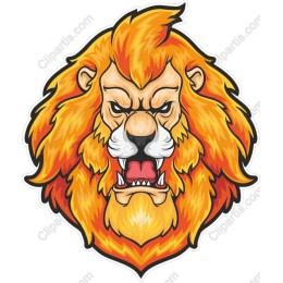 Fierce Lion Head