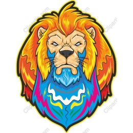 Vibrant Lion Head