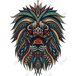 Tribal Lion Head