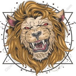 Fierce Lion Head