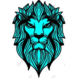 Majestic Turquoise Lion Head