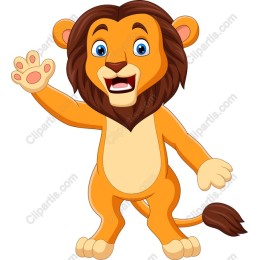 Playful Cartoon Lion