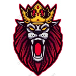 Regal Lion Head with Crown