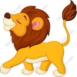 Adorable Cartoon Lion