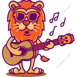 Playful Rockstar Lion