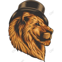 Classy Lion in Top Hat