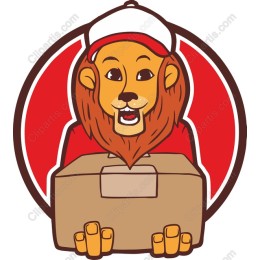 Lion Delivery Mascot
