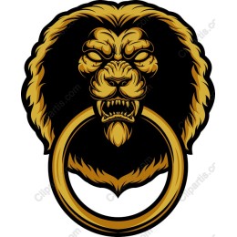 Golden Lion Door Knocker