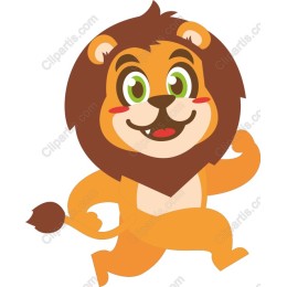 Playful Cartoon Lion