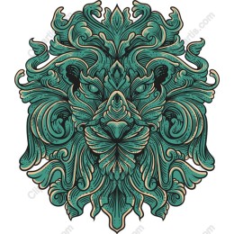 Majestic Floral Lion