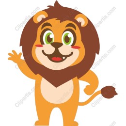 Playful Cartoon Lion Character