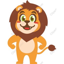 Playful Cartoon Lion