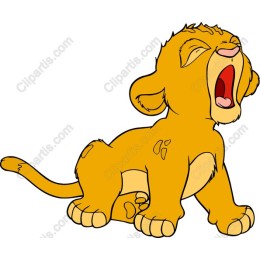 Adorable Lion Cub Yawning