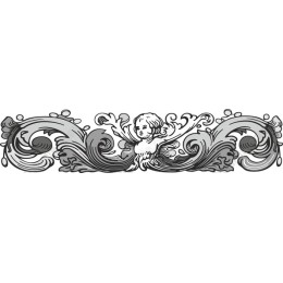 Vintage Cherub and Waves