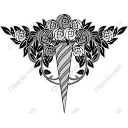 Elegant Floral Cone