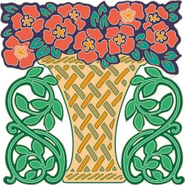 Vibrant Floral Vase