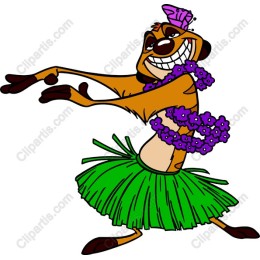 Cheerful Hula Dancer