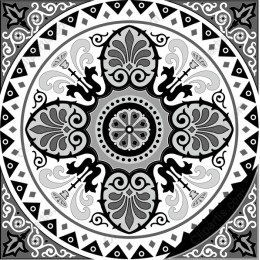 Ornate Black and White Mandala