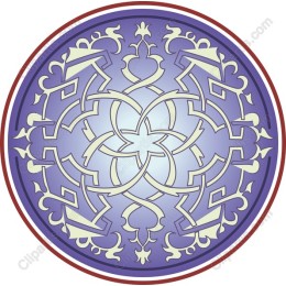 Intricate Blue Circular