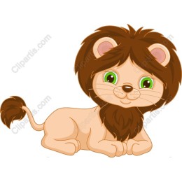 Adorable Cartoon Lion Cub