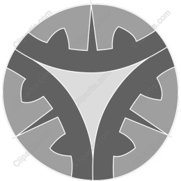 Contemporary Gray Geometric Circle