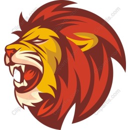 Fierce Roaring Lion Head