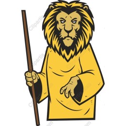 Majestic Lion with Staff