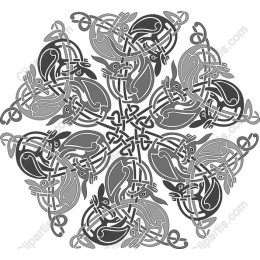 Celtic Interwoven Bird Pattern