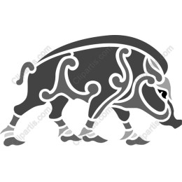 Stylized Wild Boar