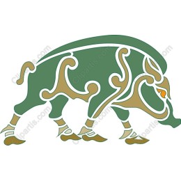 Stylized Boar